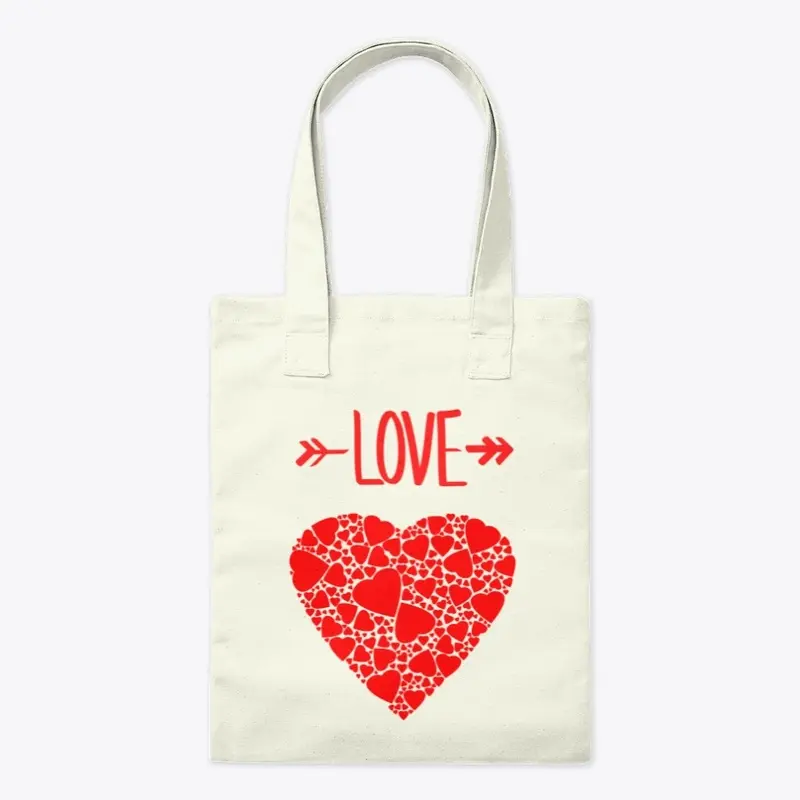 Heart Arrows Love Tote Bag