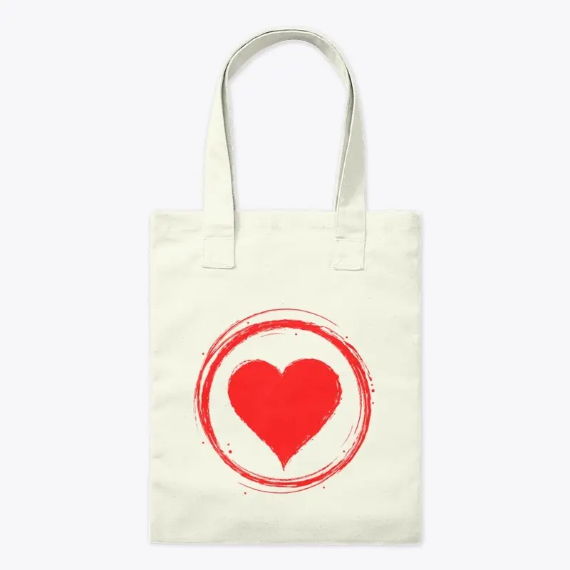 Heart Circle Tote Bag